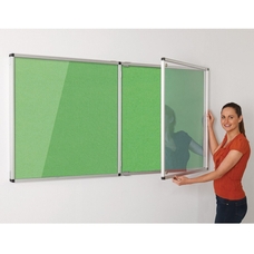 ColourPlus Vibrant Tamperproof Noticeboard Aluminium Frame 1200 x 1800mm - Apple Green