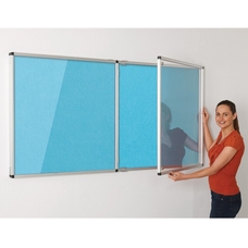 ColourPlus Vibrant Tamperproof Noticeboard Aluminium Frame 1200 x 1800mm - Cyan