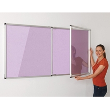 ColourPlus Vibrant Tamperproof Noticeboard Aluminium Frame 1200 x 1800mm - Lilac
