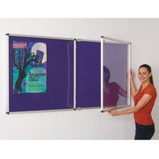 ColourPlus Vibrant Tamperproof Noticeboard Aluminium Frame 1200 x 1800mm - Purple