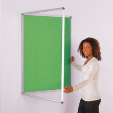ColourPlus Vibrant Tamperproof Noticeboard Aluminium Frame 1200 x 900mm - Apple Green