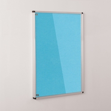 ColourPlus Vibrant Tamperproof Noticeboard Aluminium Frame 1200 x 900mm - Cyan