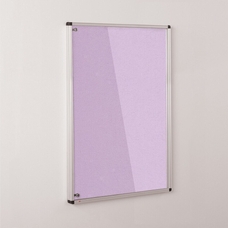 ColourPlus Vibrant Tamperproof Noticeboard Aluminium Frame 1200 x 900mm - Lilac
