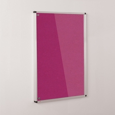 ColourPlus Vibrant Tamperproof Noticeboard Aluminium Frame 1200 x 900mm - Magenta