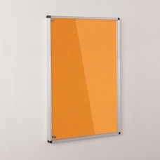 ColourPlus Vibrant Tamperproof Noticeboard Aluminium Frame 1200 x 900mm - Orange