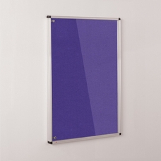 ColourPlus Vibrant Tamperproof Noticeboard Aluminium Frame 1200 x 900mm - Purple