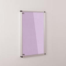 ColourPlus Vibrant Tamperproof Noticeboard Aluminium Frame 900 x 600mm - Lilac