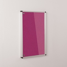 ColourPlus Vibrant Tamperproof Noticeboard Aluminium Frame 900 x 600mm - Magenta