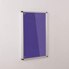 ColourPlus Vibrant Tamperproof Noticeboard Aluminium Frame 900 x 600mm - Purple