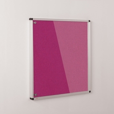 ColourPlus Vibrant Tamperproof Noticeboard Aluminium Frame 900 x 900mm - Magenta