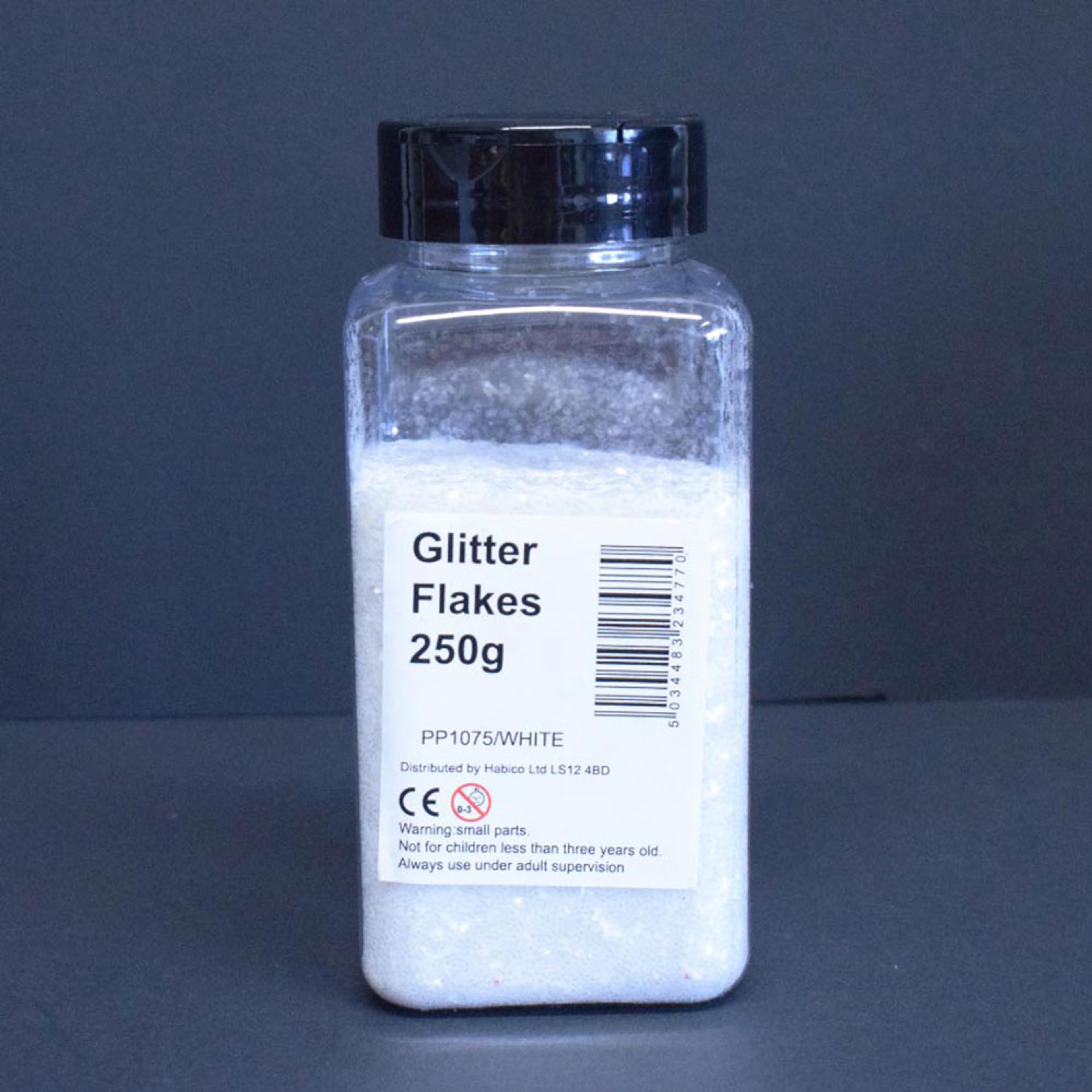 Glitter Flakes White 250g