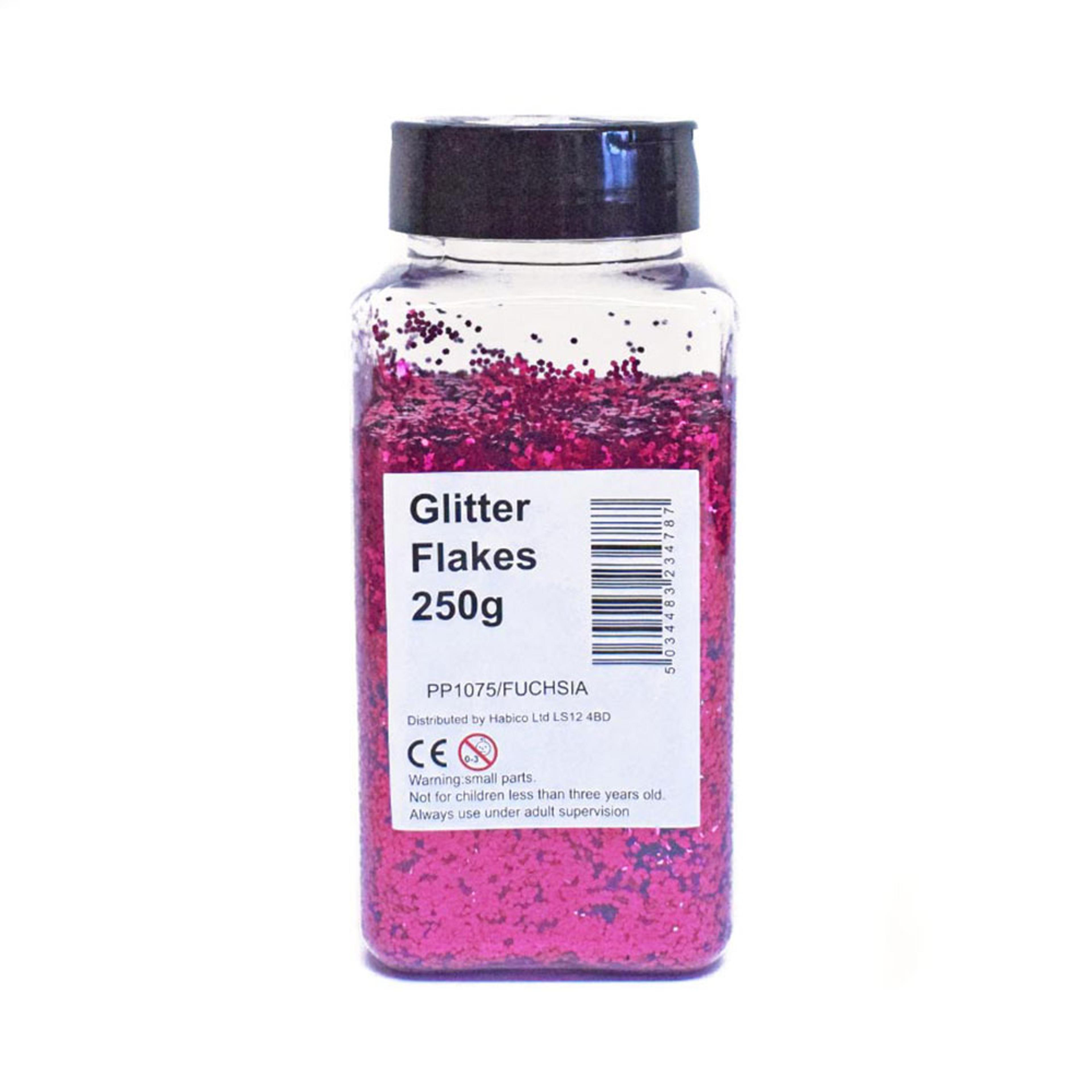 Glitter Flakes Fuchsia 250g 