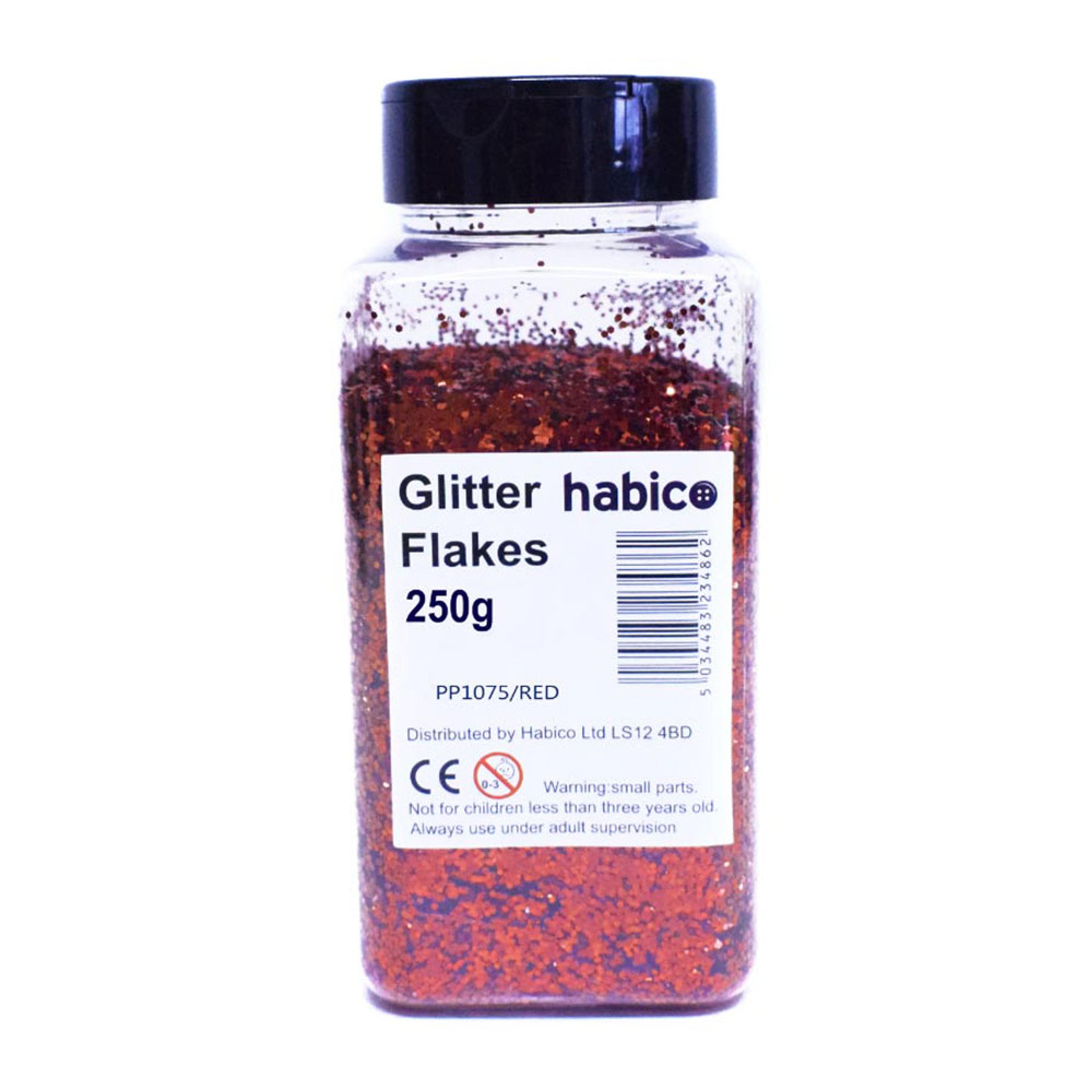 Glitter Flakes Red 250g 