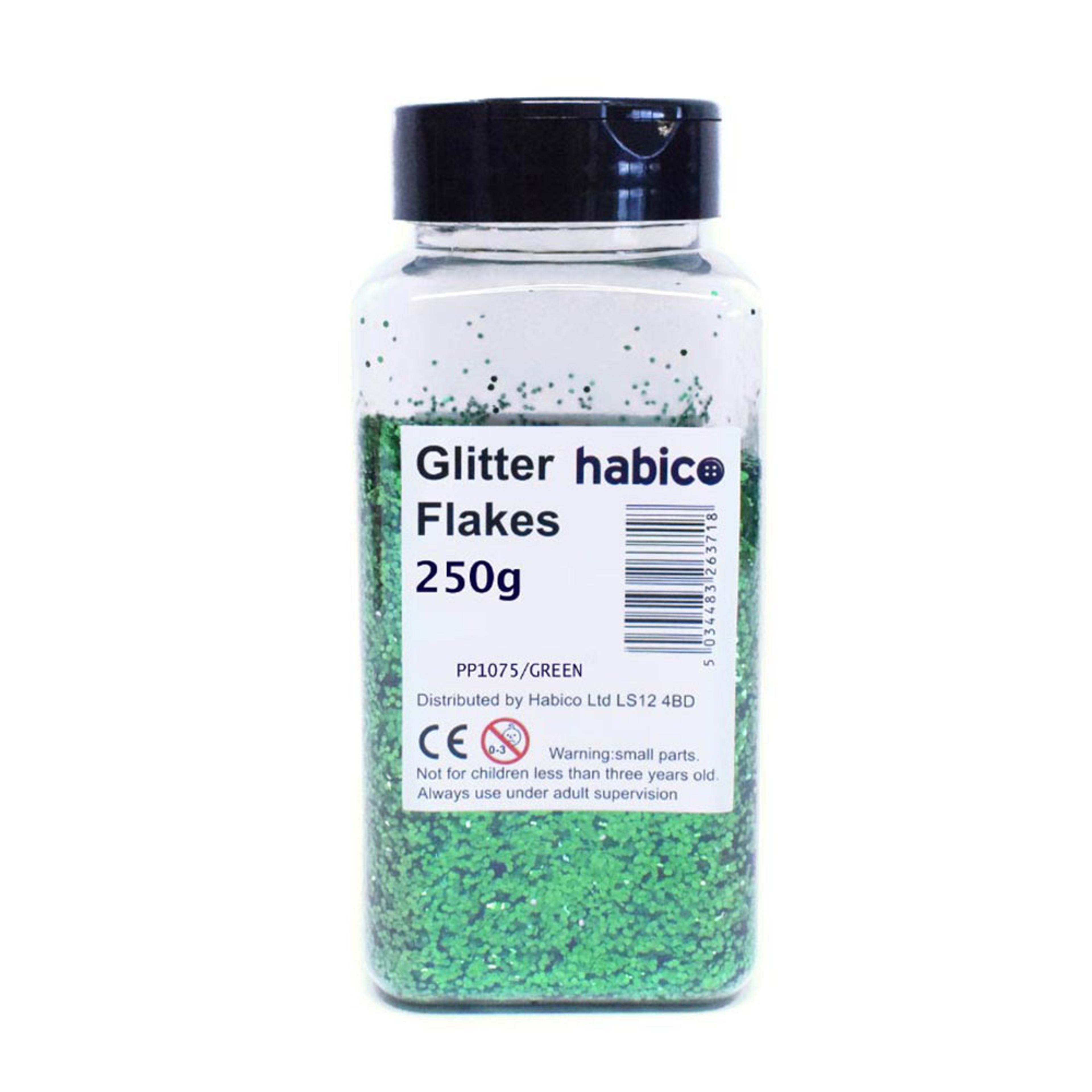 Glitter Flakes Green 250g 