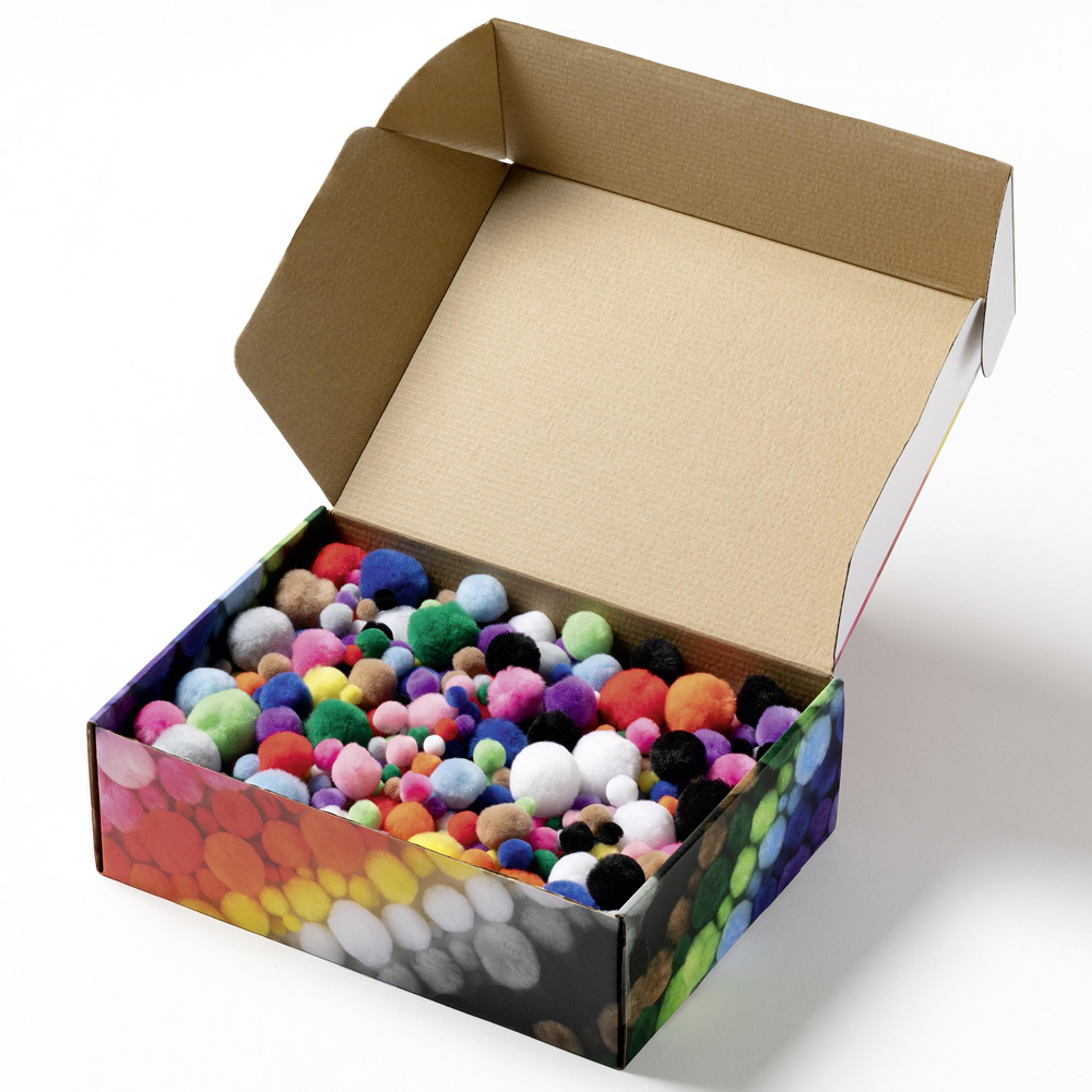 Jumbo Box of Pom-Poms  - Assorted Box 900