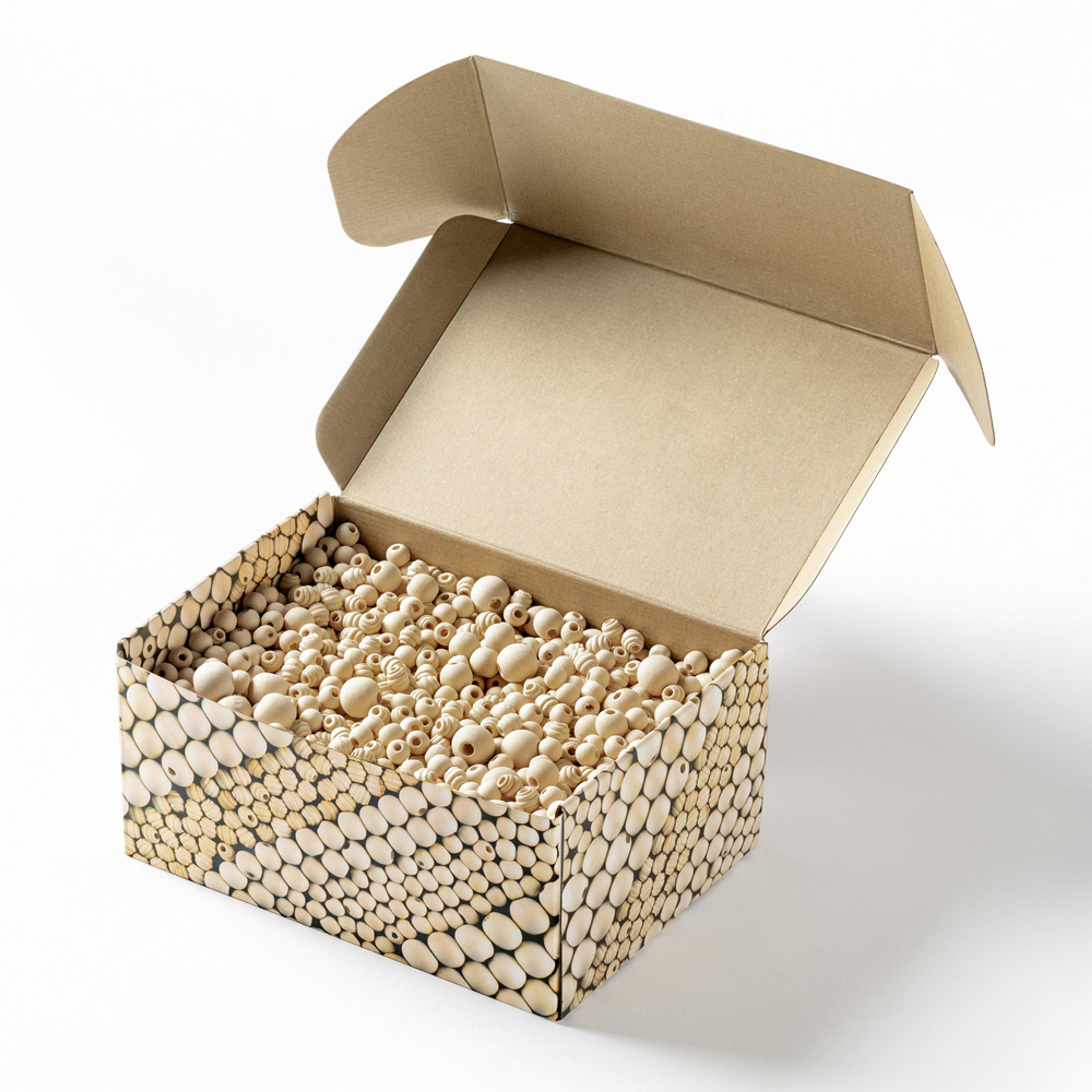Jumbo Box of Wooden Beads - Naturals Box 2200