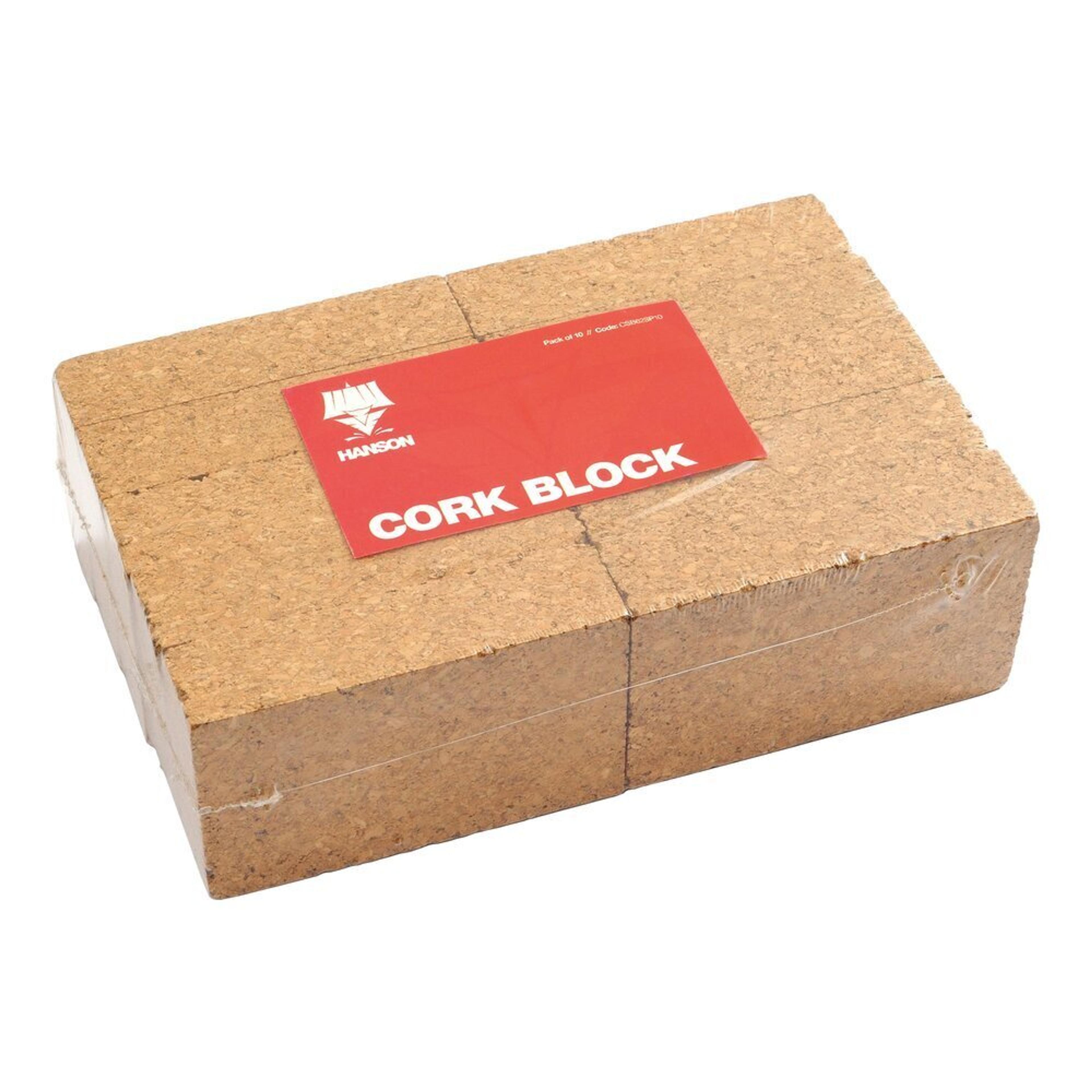 Cork Sanding Block 100 x 62 x 25mm - Pack of 10