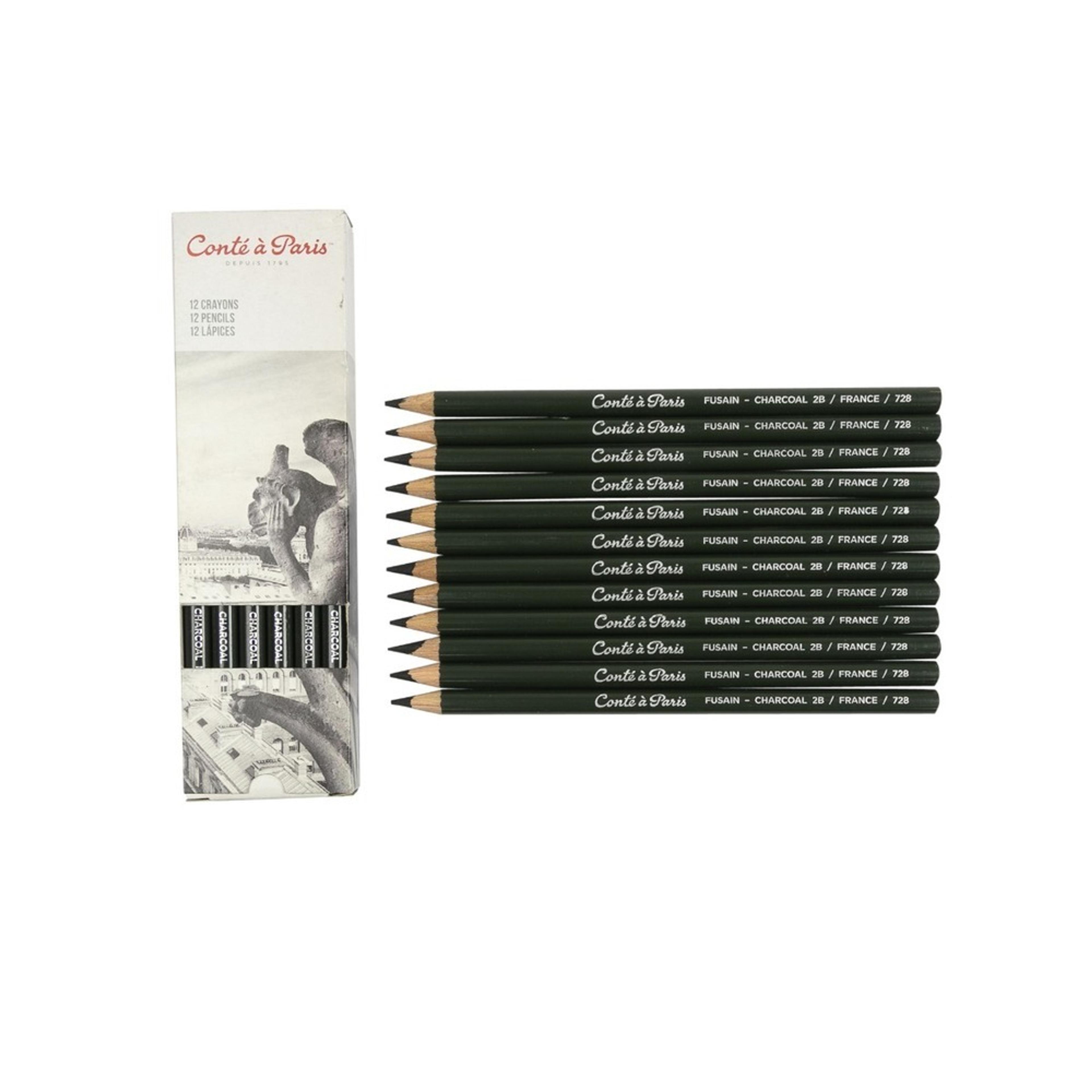 Conte Charcoal Pencils 2B - Pack of 12