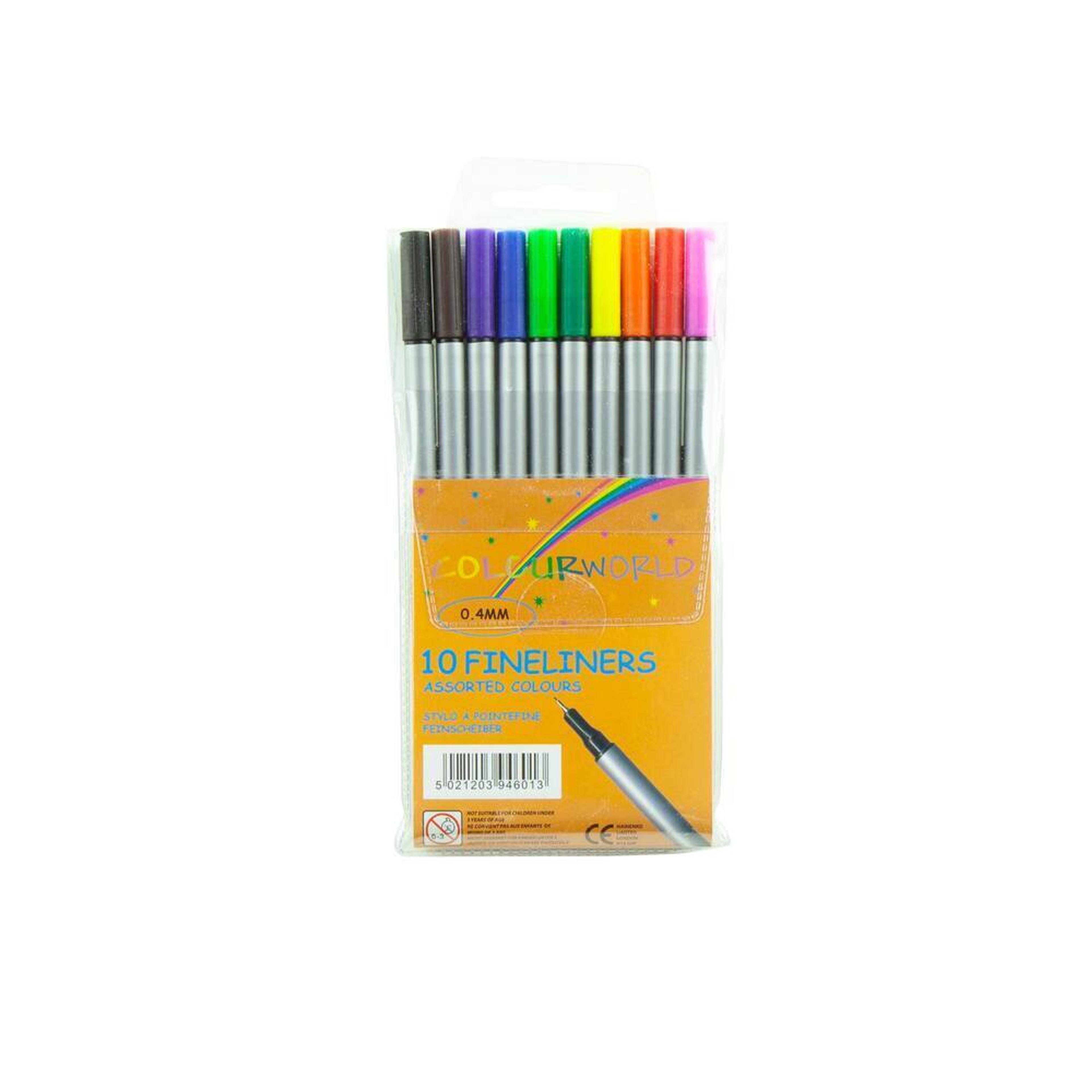 Colourworld Fineliner - Assorted - Pack of 10