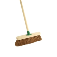 Soft Coco Broom With Handle 12in