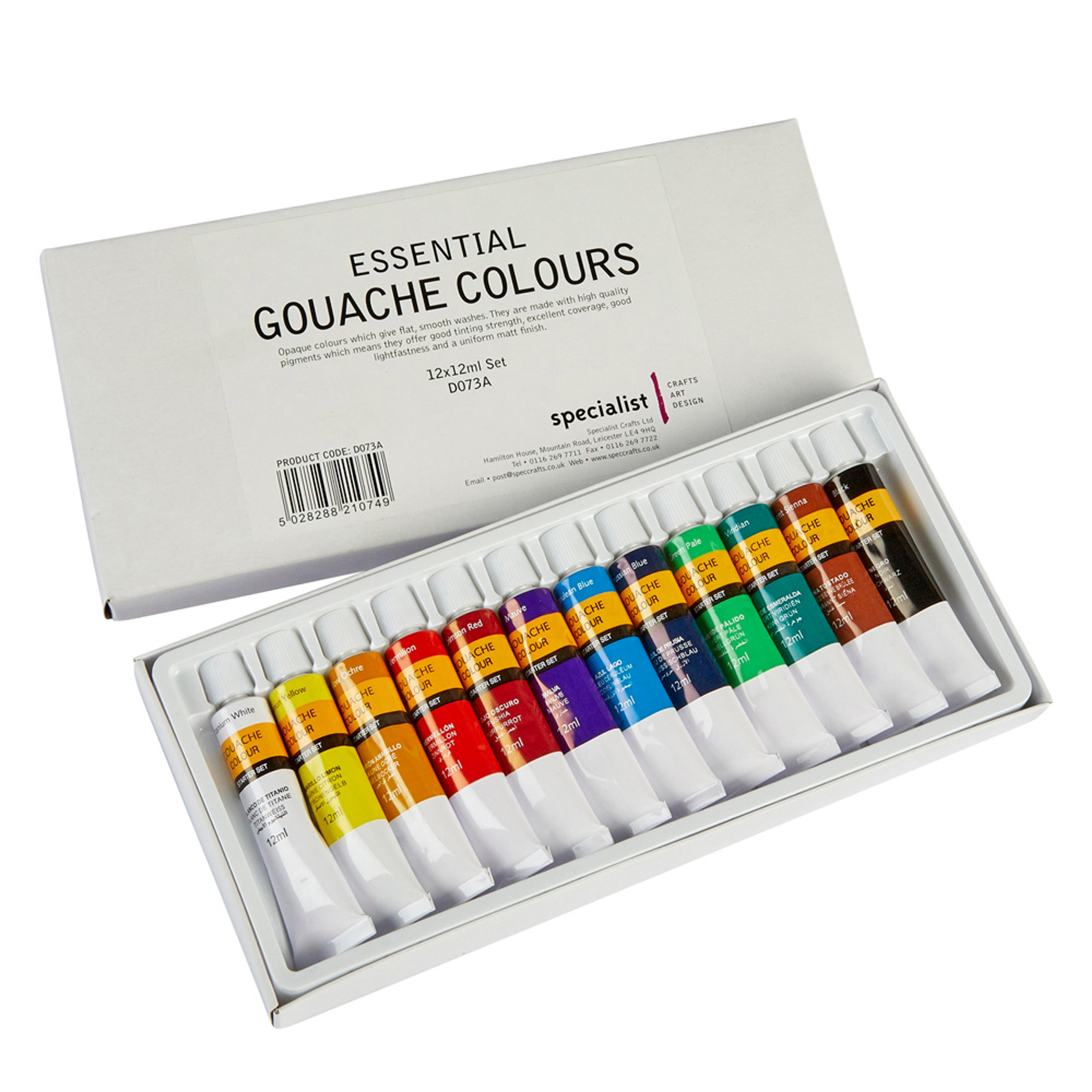 Essential Gouache Tubes Set of 12
