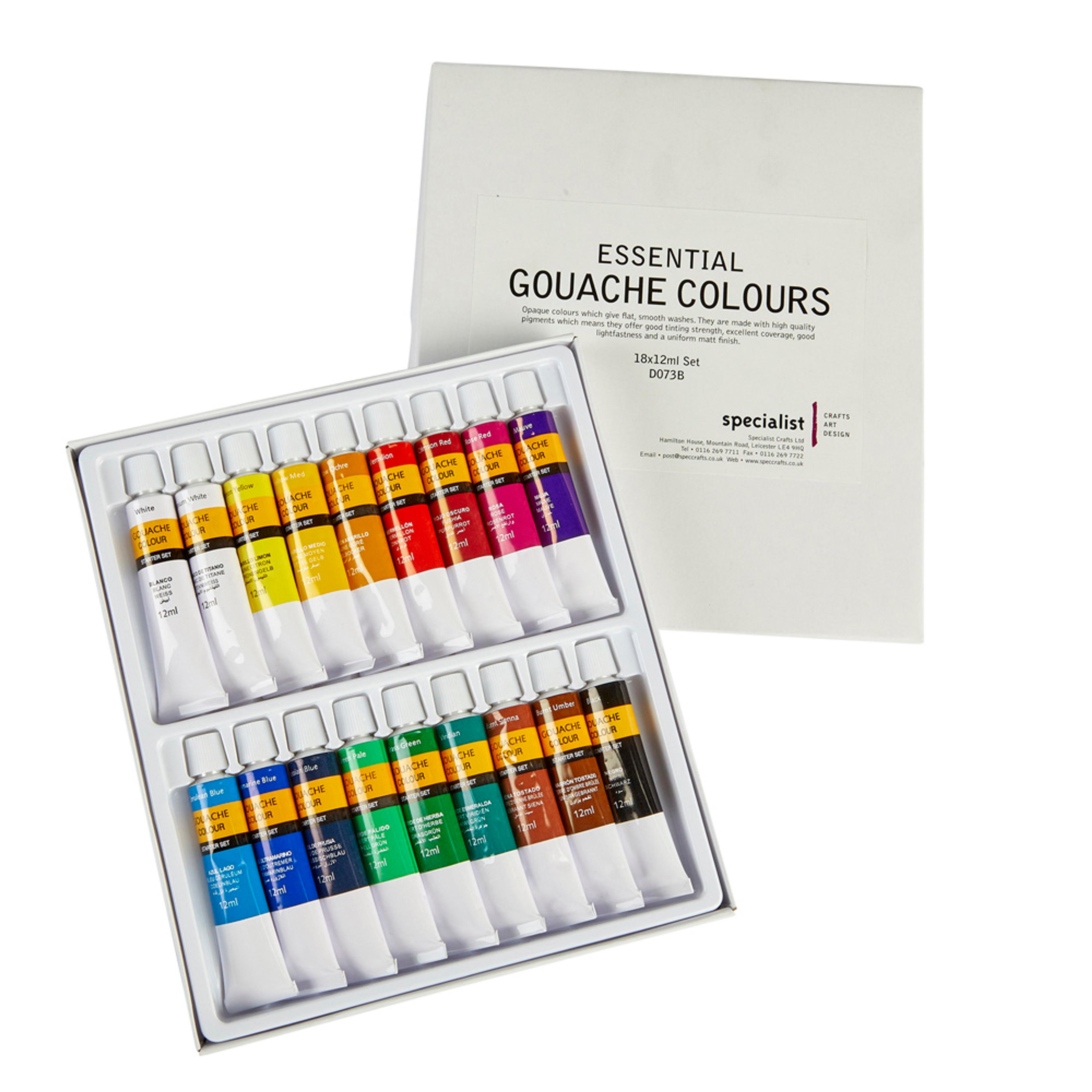 Essential Gouache Tubes Set of 18