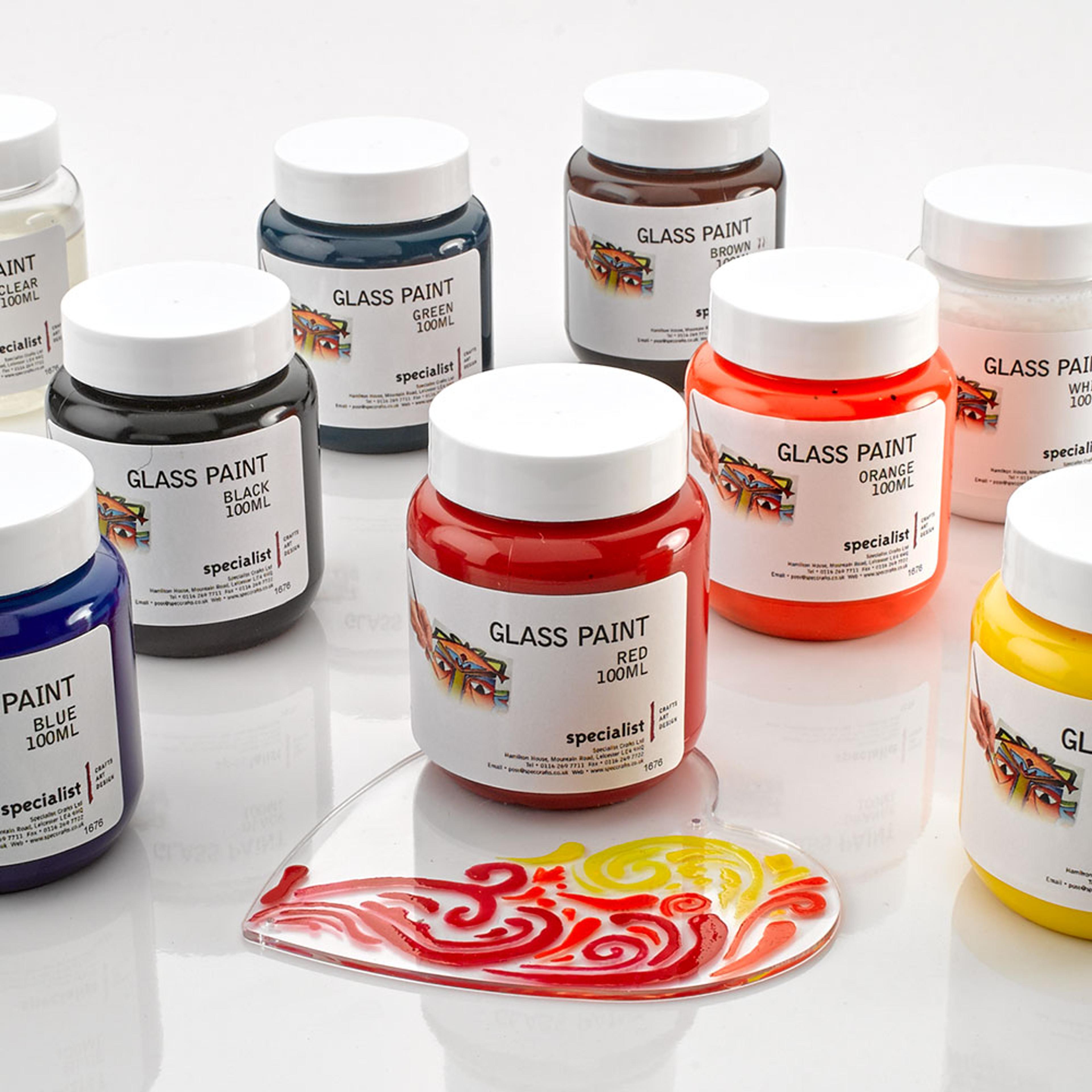 Specialist Crafts Glass Paint 100ml Assortment