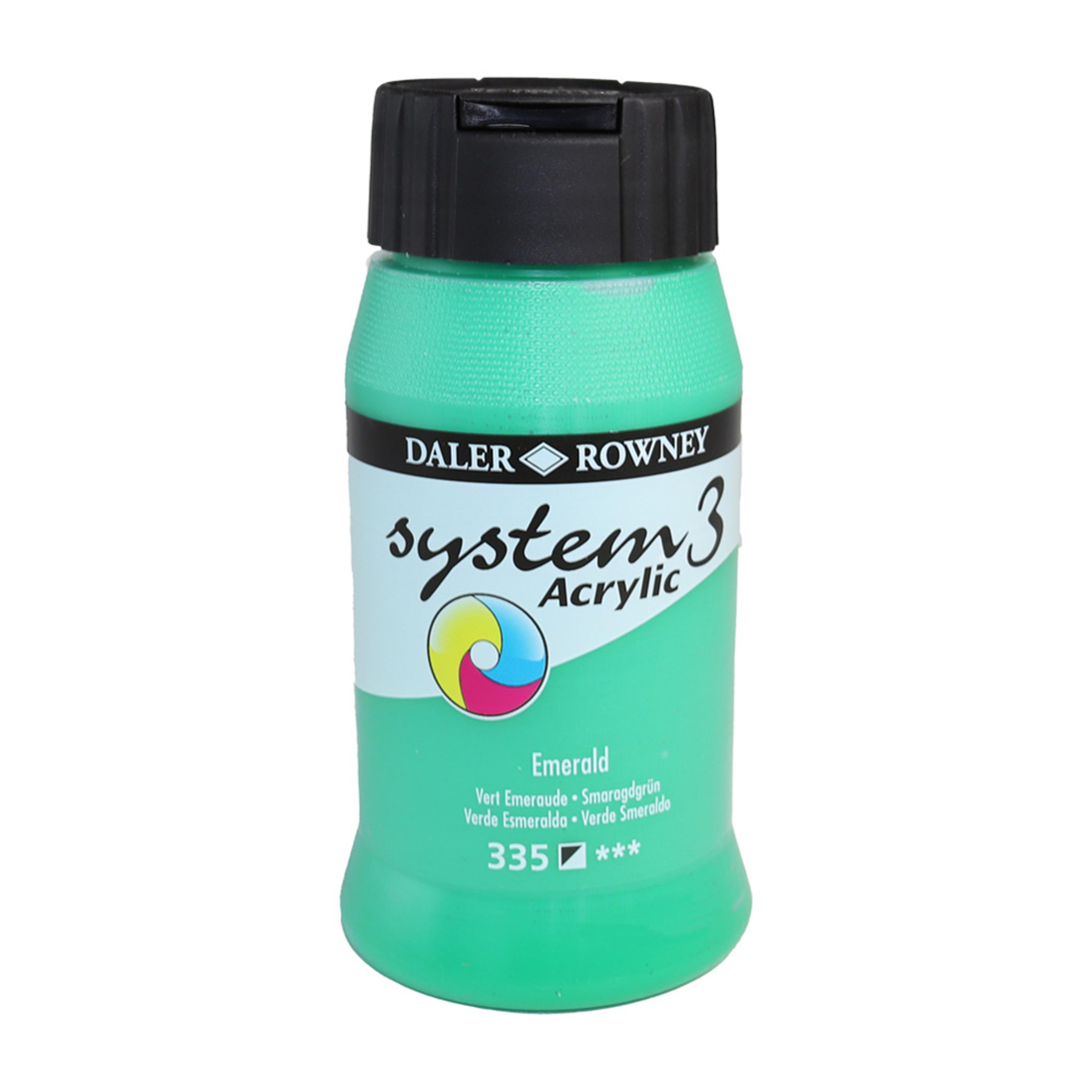 Daler-Rowney System 3 Original Acrylic Colours  500ml - Emerald