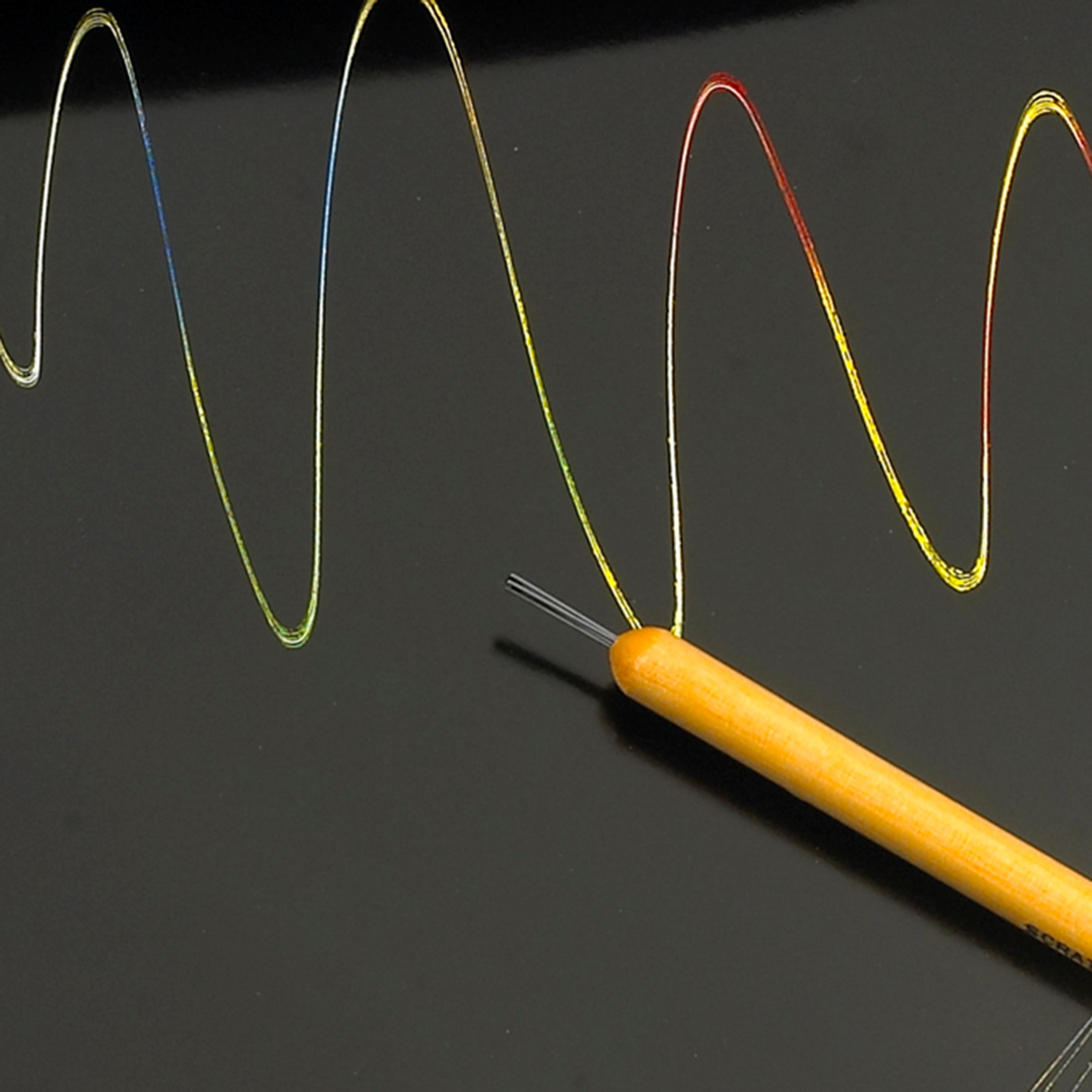 Multicoloured Scratch Paper. Pack of 10