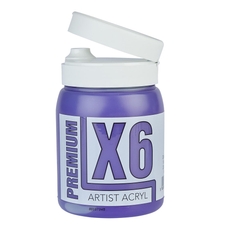 X6 Premium Acryl 500ml Bottle - Dark Cobalt Violet Hue