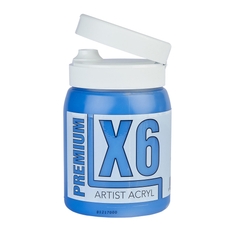 X6 Premium Acryl 500ml Bottle - Primary Cyan