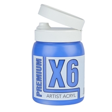 X6 Premium Acryl 500ml Bottle - Cobalt Blue Hue