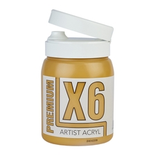 X6 Premium Acryl 500ml Bottle - Yellow Ochre