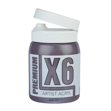 X6 Premium Acryl 500ml Bottle - Burnt Umber Brown