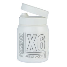 X6 Premium Acryl 500ml Bottle - Titanium White