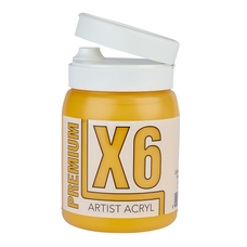 X6 Premium Acryl 500ml Bottle - Cadmium Yellow Medium Hue