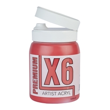 X6 Premium Acryl 500ml Bottle - Cadmium Red Hue