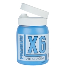 X6 Premium Acryl 500ml Bottle - Cerulean Blue