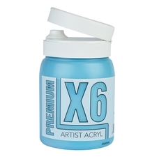 X6 Premium Acryl 500ml Bottle - Turquoise Blue