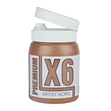 X6 Premium Acryl 500ml Bottle - Raw Sienna