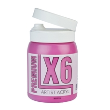 X6 Premium Acryl 500ml Bottle - Azo Pink