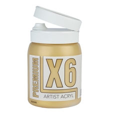 X6 Premium Acryl 500ml Bottle - Gold Metallic