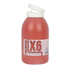 X6 Premium Acryl 2L Bottle - Transparent Vermilion (Red)