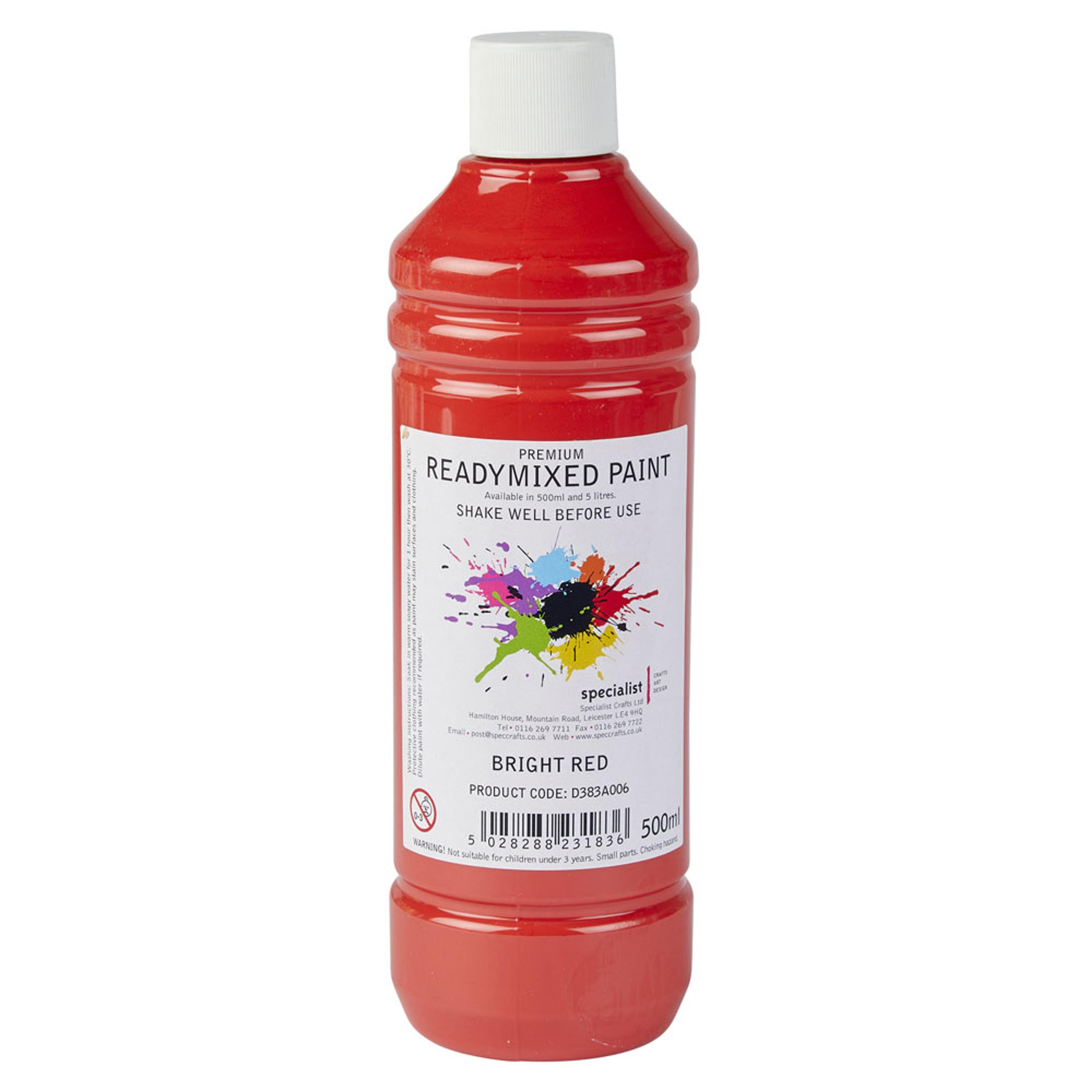 Specialist Crafts Premium Readymixed 500ml - Bright Red