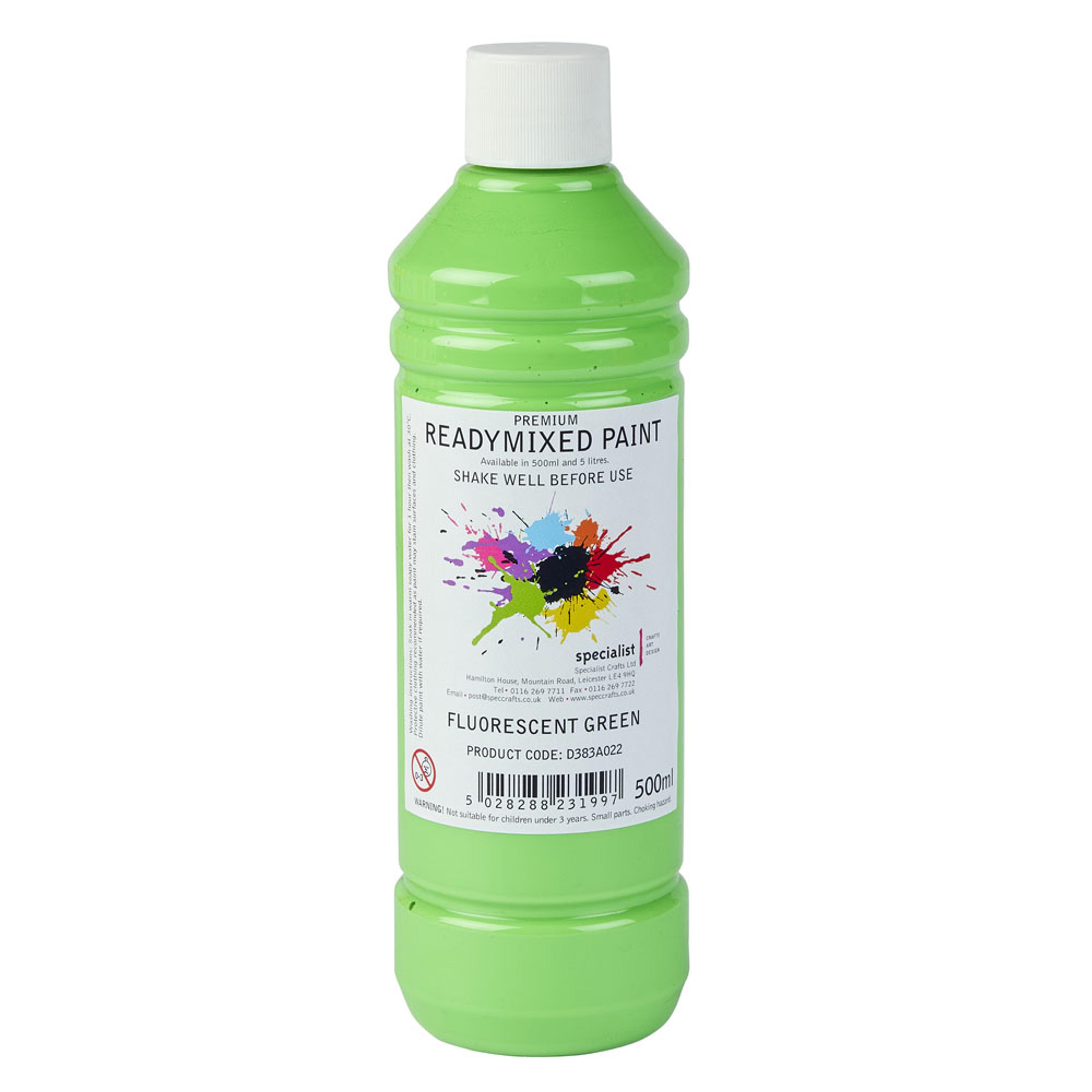 Specialist Crafts Premium Readymixed 500ml - Fluorescent Green