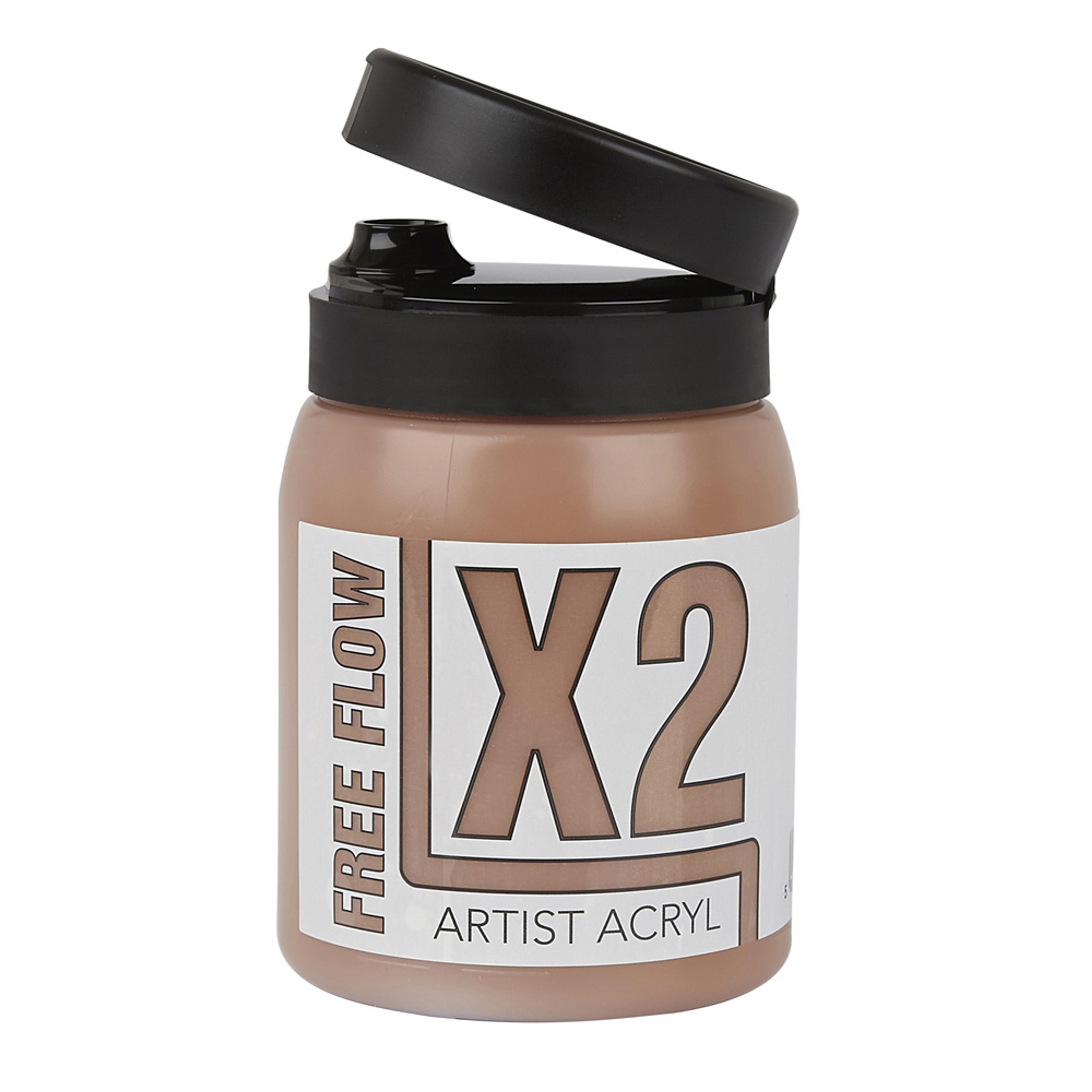 X2 Free Flow Acryl 500ml - Raw Sienna