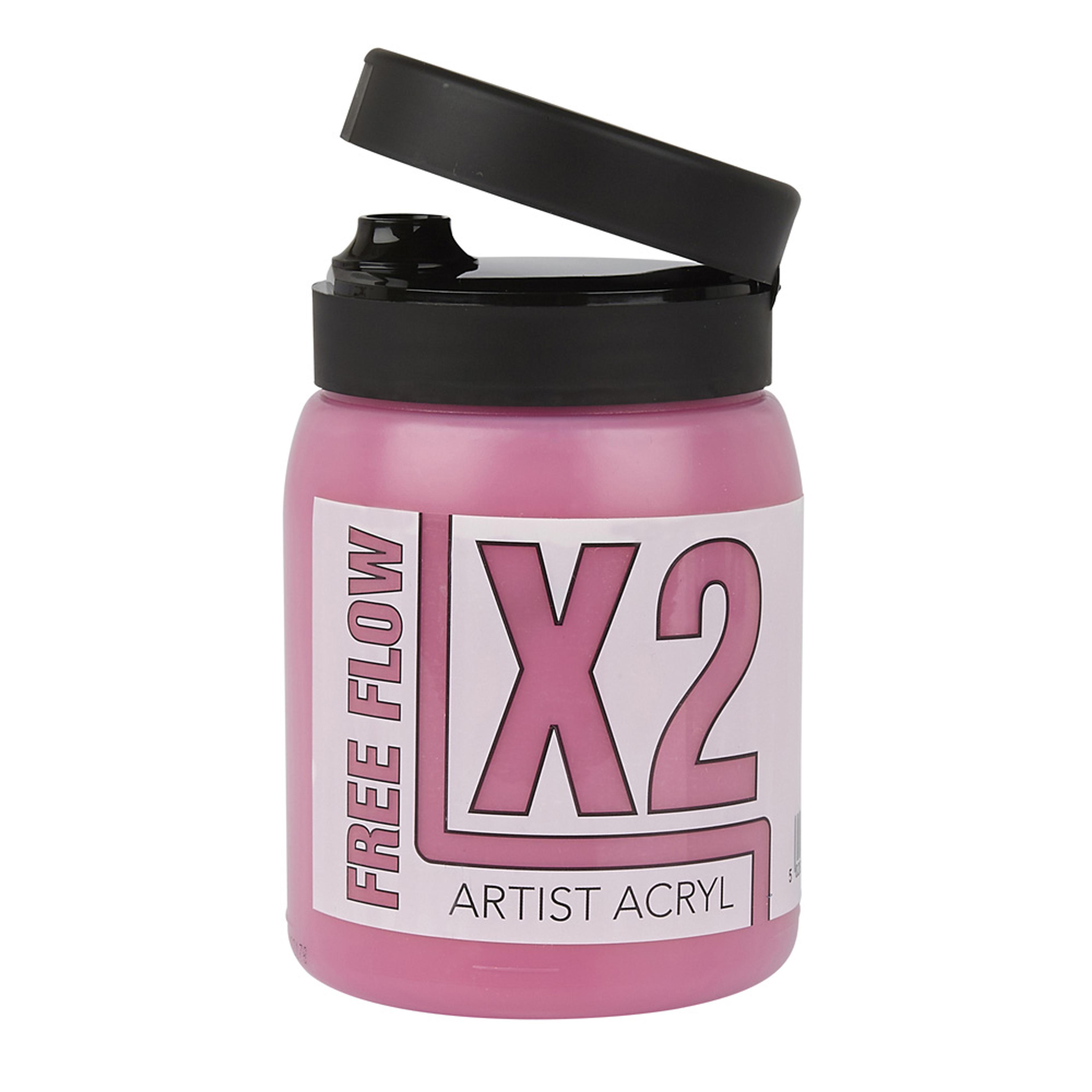 X2 Free Flow Acryl 500ml - Azo Pink