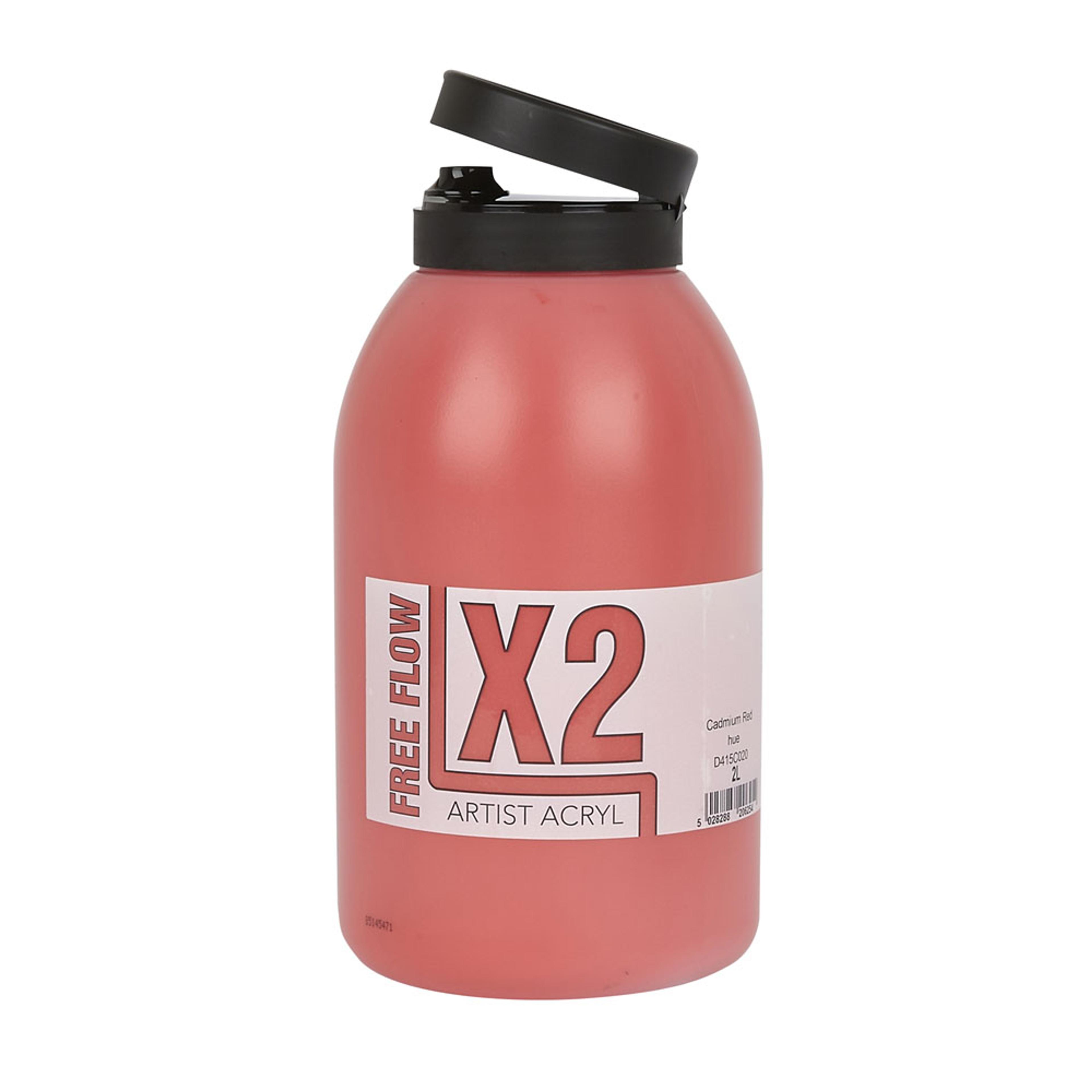 X2 Free Flow Acryl 2L - Cadmium Red Hue