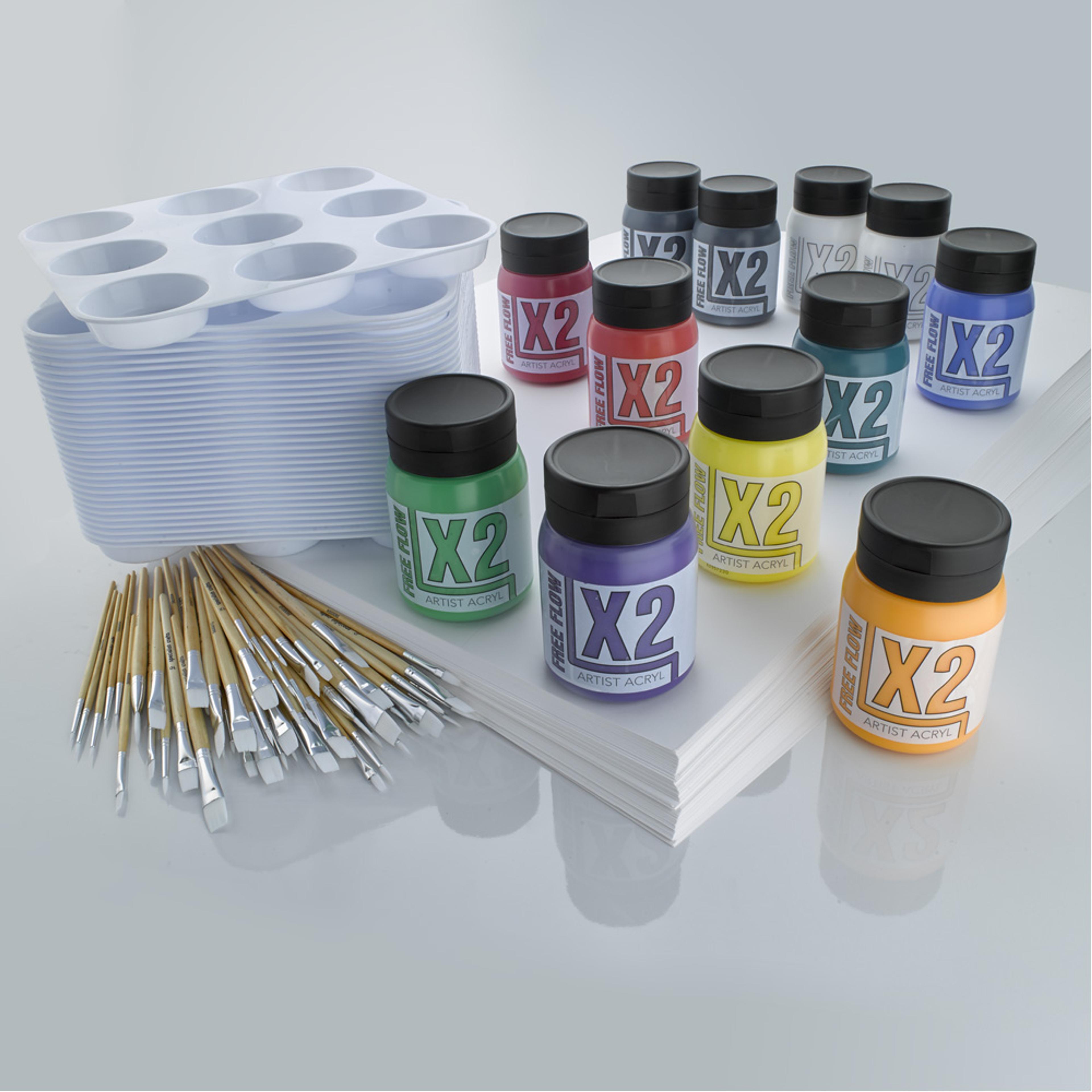 X2 Free Flow Acryl 500ml - Painting Project Pack