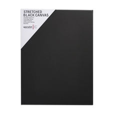 Specialist Crafts Student Stretched Canvas Black - 300 x 400mm 